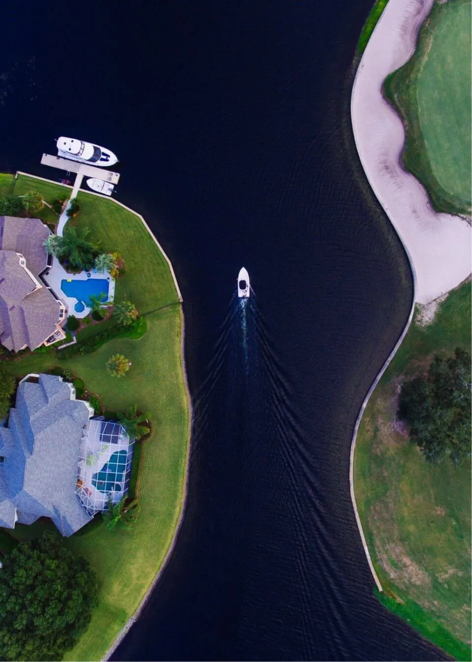Luxury riverfront property construction flood planning